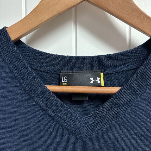 Auburn Tigers Football Merino Wool Sweater Vest Large Under Armour NWOT NCAA SEC - Picture 2 of 4